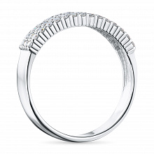 White Gold Ring with 45 Round-Cut Diamonds 0.25 CT.TW