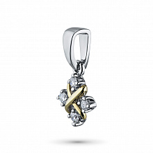 pendant with 4 Round-Cut Diamonds 0.106 CT.TW