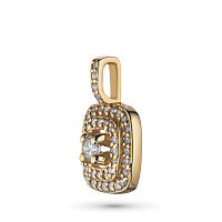 14K Yellow Gold Pendant with 46 Round-Cut Lab-Created Diamonds 0.402 CT.TW - изображение 2