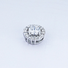 Sterling Silver Pendant with 17 Round-Cut Lab-Created Diamonds 0.351 CT.TW