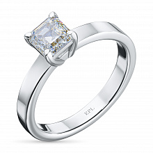 14K White Gold Ring with 1 -Cut Lab-Created Diamond 1.033 CT.TW