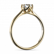 14K Yellow Gold Ring with 1 Round-Cut Lab-Created Diamond 1.033 CT.TW