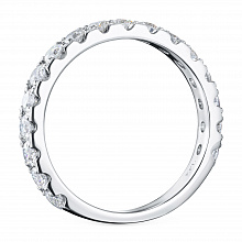 14K White Gold Ring with 17 Round-Cut Lab-Created Diamonds 0.703 CT.TW