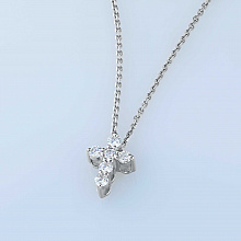 Sterling Silver Pendant with 6 Round-Cut Lab-Created Diamonds 0.244 CT.TW