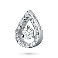 Sterling Silver Pendant with 21 Round-Cut Lab-Created Diamonds 0.319 CT.TW - изображение 1