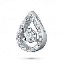 Sterling Silver Pendant with 21 Round-Cut Lab-Created Diamonds 0.306 CT.TW