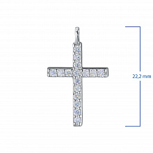 14K White Gold Pendant with 16 Round-Cut Lab-Created Diamonds 0.302 CT.TW