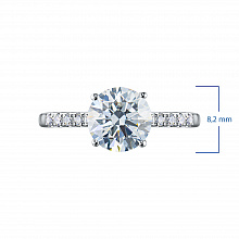 14K White Gold Ring with 11 Round-Cut Lab-Created Diamonds 2.279 CT.TW