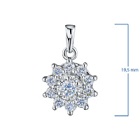 White Gold Pendant with 11 Round-Cut Lab-Created Diamonds 0.771 CT.TW - изображение 1