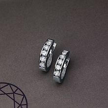 14K White Gold Earrings with 10 Round-Cut Lab-Created Diamonds 2.038 CT.TW