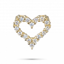 14K Yellow Gold Pendant with 16 Round-Cut Lab-Created Diamonds 0.373 CT.TW