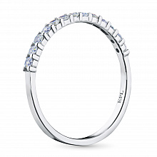 14K White Gold Ring with 13 Round-Cut Lab-Created Diamonds 0.255 CT.TW