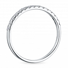 14K White Gold Ring with 15 Round-Cut Lab-Created Diamonds 0.137 CT.TW