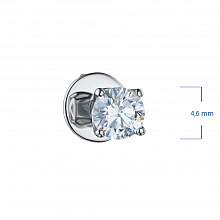 14K White Gold Earring Studs with 2 Round-Cut Lab-Created Diamonds 0.637 CT.TW