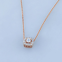 Rose Gold Pendant with 13 Round-Cut Lab-Created Diamonds 0.693 CT.TW - изображение 4