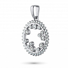 14K White Gold Pendant with 47 Round-Cut Lab-Created Diamonds 0.485 CT.TW