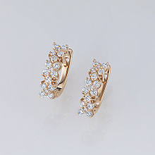14K Rose Gold Earrings with 34 Round-Cut Lab-Created Diamonds 0.512 CT.TW