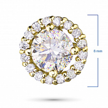 14K Yellow Gold Pendant with 17 Round-Cut Lab-Created Diamonds 0.665 CT.TW