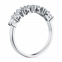 14K White Gold Ring with 13 Round-Cut Lab-Created Diamonds 0.712 CT.TW
