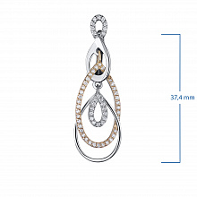 14K White and Yellow Gold Earrings with 118 Round-Cut Lab-Created Diamonds 0.915 CT.TW