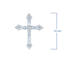 Sterling Silver Pendant with 23 Round-Cut Lab-Created Diamonds 0.443 CT.TW - изображение 3