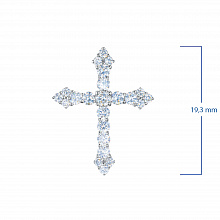 Sterling Silver Pendant with 23 Round-Cut Lab-Created Diamonds 0.443 CT.TW