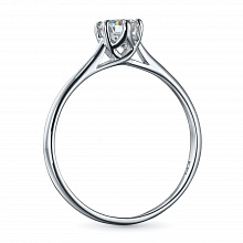 Sterling Silver Ring with 1 Round-Cut Lab-Created Diamond 0.182 CT.TW