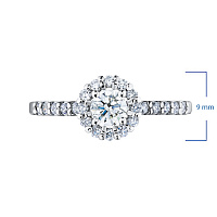 White Gold Ring with 25 Round-Cut Lab-Created Diamonds 0.563 CT.TW - изображение 2