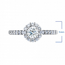 14K White Gold Ring with 25 Round-Cut Lab-Created Diamonds 0.552 CT.TW