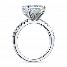 14K White Gold Ring with 13 Round-Cut Lab-Created Diamonds 3.275 CT.TW