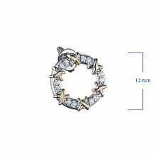 Earring Studs with 24 Round-Cut Diamonds 0.148 CT.TW