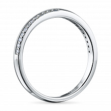 14K White Gold Ring with 24 Round-Cut Lab-Created Diamonds 0.137 CT.TW