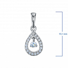 Sterling Silver Pendant with 20 Round-Cut Lab-Created Diamonds 0.212 CT.TW