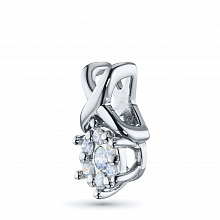 Sterling Silver Pendant with 7 Round-Cut Lab-Created Diamonds 0.103 CT.TW