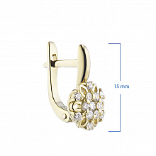 14K Yellow Gold Earrings with 26 Round-Cut Lab-Created Diamonds 0.509 CT.TW