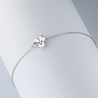 Sterling Silver Bracelet with 1 Round-Cut Lab-Created Diamond 0.023 CT.TW - изображение 4