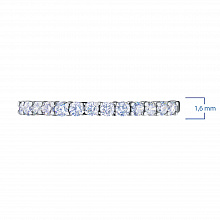 14K White Gold Ring with 13 Round-Cut Lab-Created Diamonds 0.255 CT.TW
