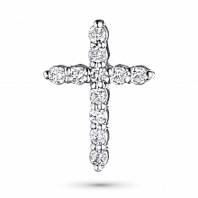 White Gold Pendant with 11 Round-Cut Diamonds 0.37 CT.TW