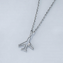 14K White Gold Pendant with 1 Round-Cut Lab-Created Diamond 0.007 CT.TW