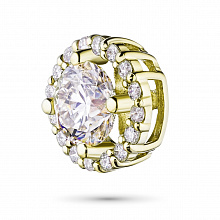 14K Yellow Gold Pendant with 17 Round-Cut Lab-Created Diamonds 0.665 CT.TW