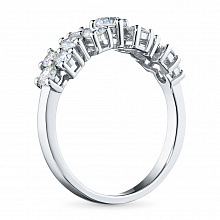 White Gold Ring with 13 Round-Cut Diamonds 1.279 CT.TW