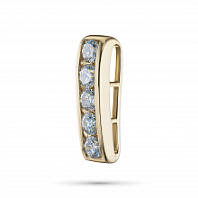 14K Yellow Gold Pendant with 5 Round-Cut Lab-Created Diamonds 0.592 CT.TW