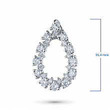 Sterling Silver Pendant with 23 Round-Cut Lab-Created Diamonds 0.298 CT.TW