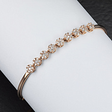 14K Rose Gold Bracelet with 63 Round-Cut Lab-Created Diamonds 1.033 CT.TW