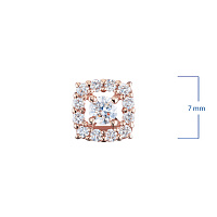 Rose Gold Pendant with 13 Round-Cut Lab-Created Diamonds 0.693 CT.TW - изображение 3