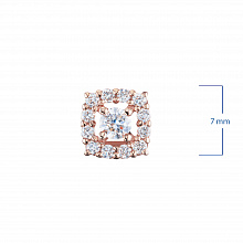 Rose Gold Pendant with 13 Round-Cut Lab-Created Diamonds 0.693 CT.TW