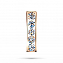 14K Rose Gold Pendant with 5 Round-Cut Lab-Created Diamonds 0.666 CT.TW