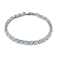 14K White Gold Bracelet with 25 Round-Cut Lab-Created Diamonds 12.794 CT.TW - изображение 1