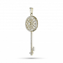14K Yellow Gold Pendant with 85 Round-Cut Lab-Created Diamonds 0.444 CT.TW