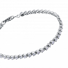 14K White Gold Bracelet with 46 Round-Cut Lab-Created Diamonds 3.894 CT.TW